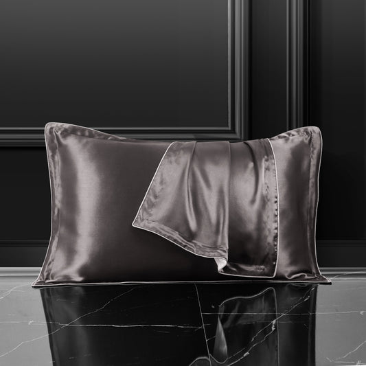 Silk Pillowcase Charcoal Gray - Fever Lingeries