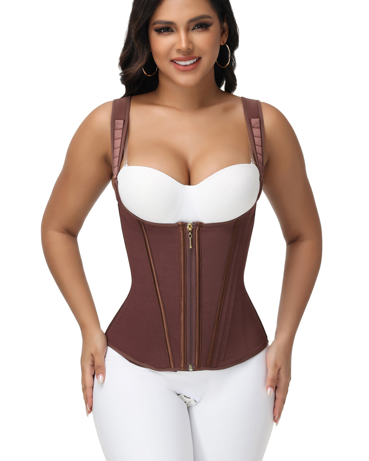 Waist Trainer for Women Body Shaper Corset Vest Tank Top with Steel Bones