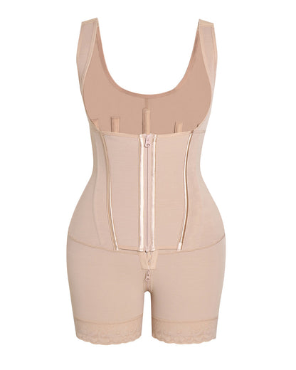 Silkye® High compression Front Zipper Mid Thigh Shapewear
