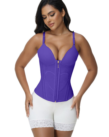 Fajas Colombianas Love Pattern Corset Top Tummy Tuck Waist Trainer