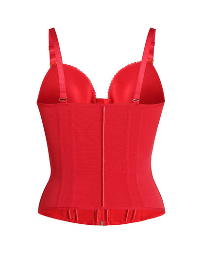 Fajas Colombianas Love Pattern Corset Top Tummy Tuck Waist Trainer