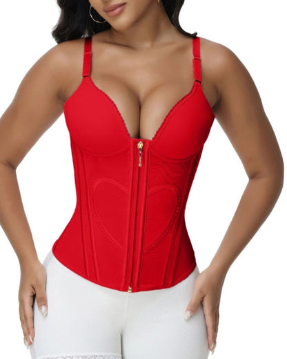 Fajas Colombianas Love Pattern Corset Top Tummy Tuck Waist Trainer