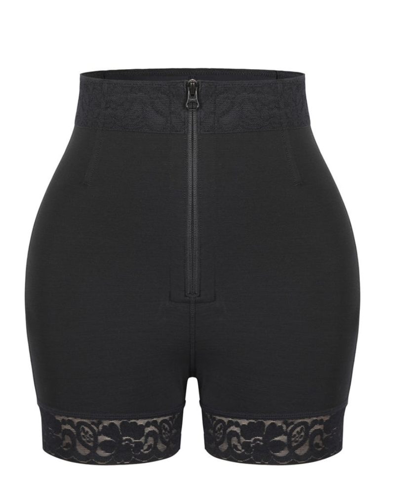Silkye® Mid Waist Tummy Control Front Zipper High Compression Butt Lifter Shaper Fajas Shorts