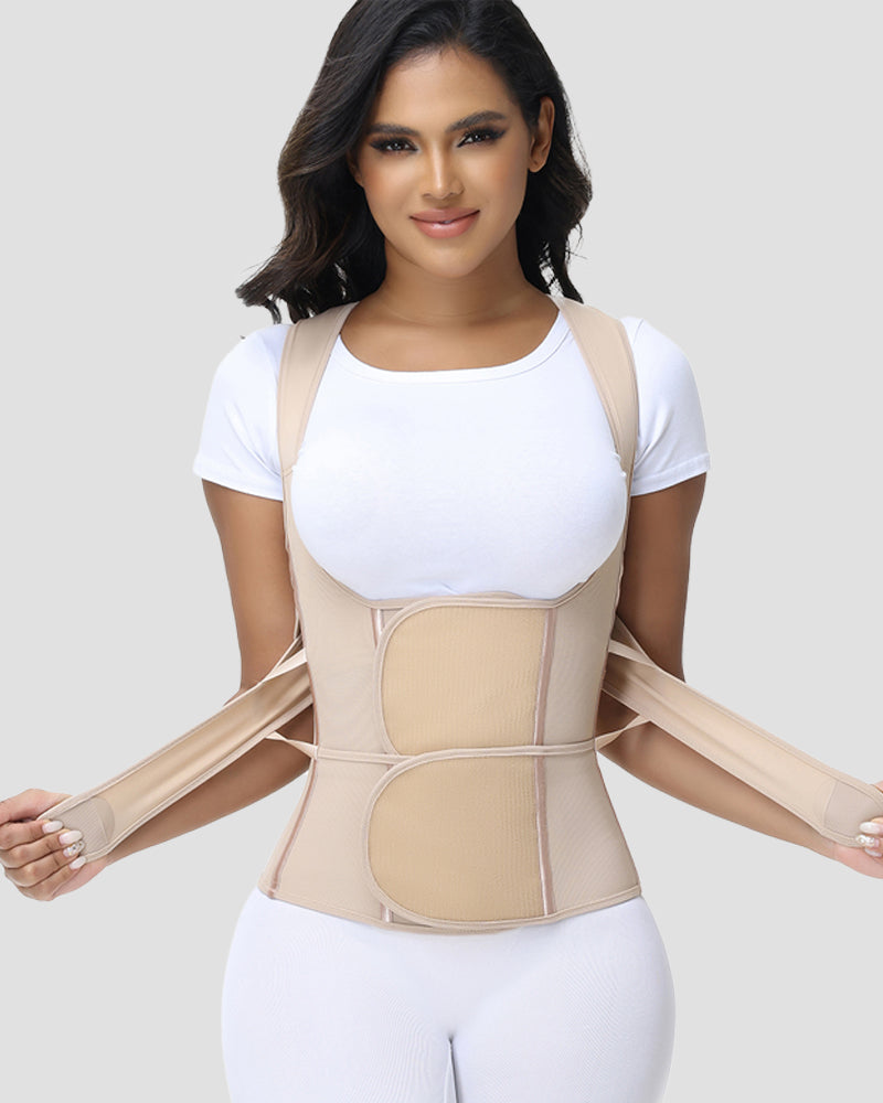 Fajas Colombianas Waist Trainer Posture Corrector Corset With Back Support