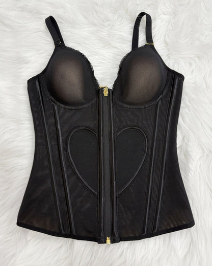 Fajas Colombianas Love Pattern Corset Top Tummy Tuck Waist Trainer