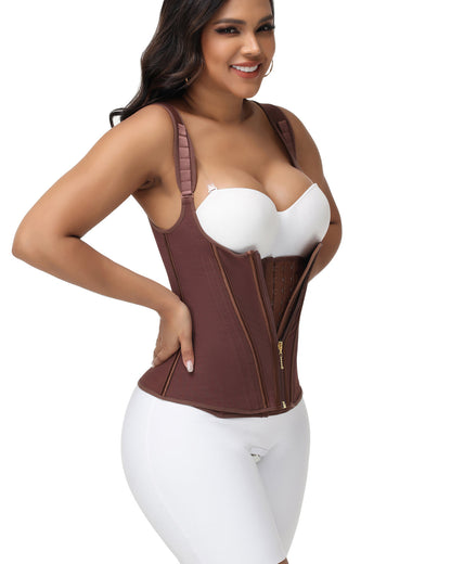 Waist Trainer for Women Body Shaper Corset Vest Tank Top with Steel Bones