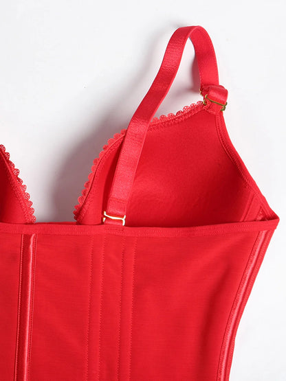 Fajas Colombianas Love Pattern Corset Top Tummy Tuck Waist Trainer