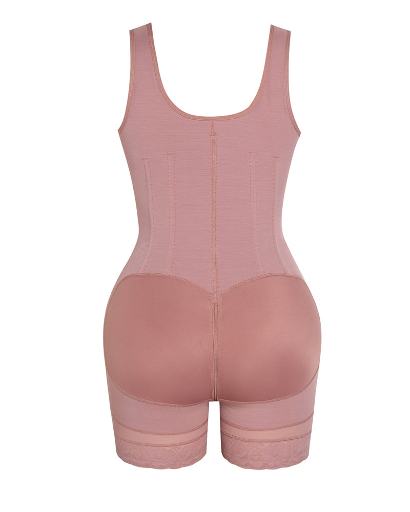 Silkye® High compression Front Zipper Mid Thigh Shapewear