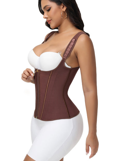 Waist Trainer for Women Body Shaper Corset Vest Tank Top with Steel Bones