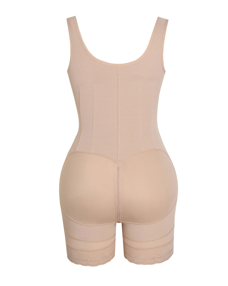 Silkye® High compression Front Zipper Mid Thigh Shapewear