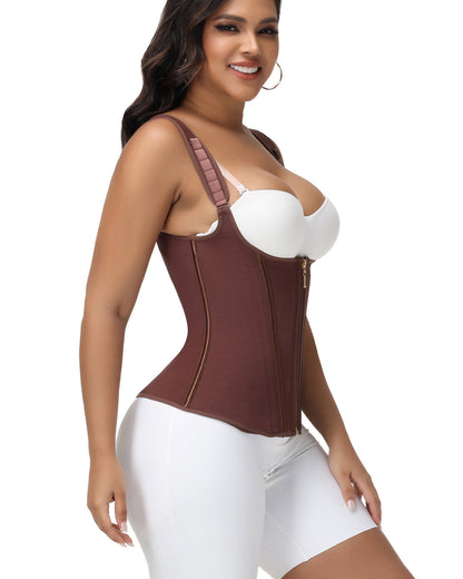 Waist Trainer for Women Body Shaper Corset Vest Tank Top with Steel Bones