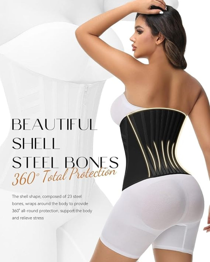 Curved Boned Waist Trainer For Women High Compression Tummy Control Tiny Waist Corset