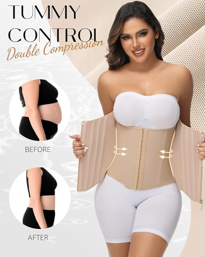 Curved Boned Waist Trainer For Women High Compression Tummy Control Tiny Waist Corset