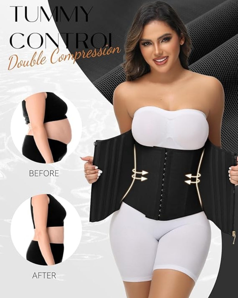 Curved Boned Waist Trainer For Women High Compression Tummy Control Tiny Waist Corset