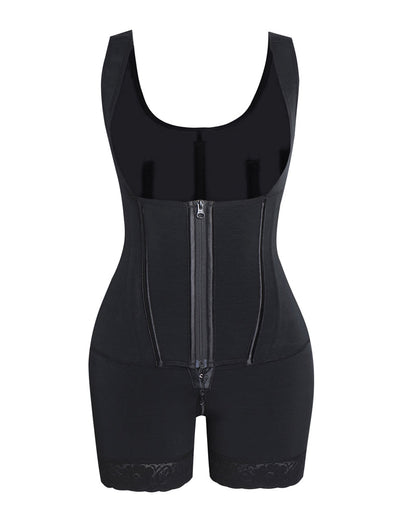 Silkye® High compression Front Zipper Mid Thigh Shapewear