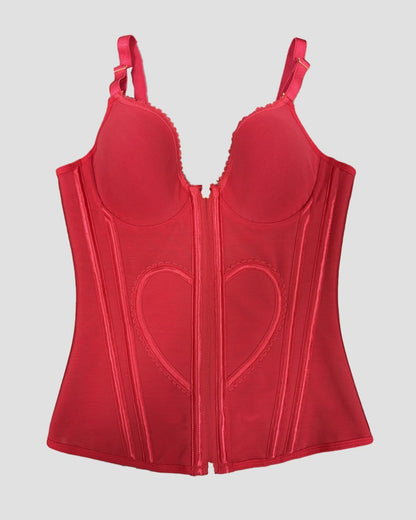 Fajas Colombianas Love Pattern Corset Top Tummy Tuck Waist Trainer