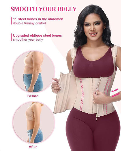 Waist Trainer for Women Body Shaper Corset Vest Tank Top with Steel Bones