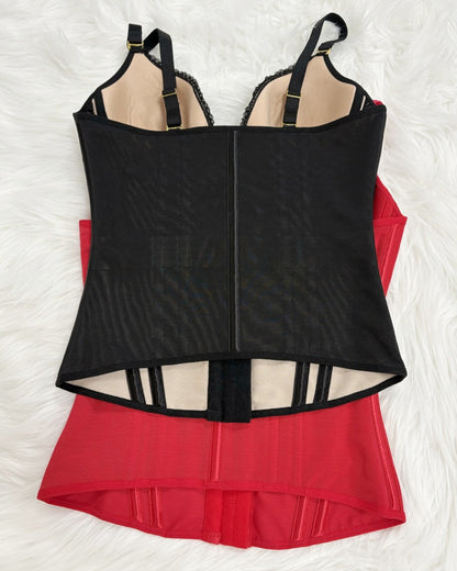 Fajas Colombianas Love Pattern Corset Top Tummy Tuck Waist Trainer