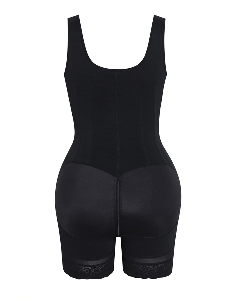 Silkye® High compression Front Zipper Mid Thigh Shapewear