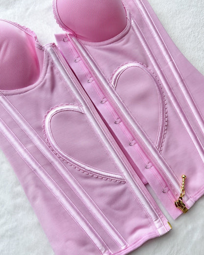 Fajas Colombianas Love Pattern Corset Top Tummy Tuck Waist Trainer