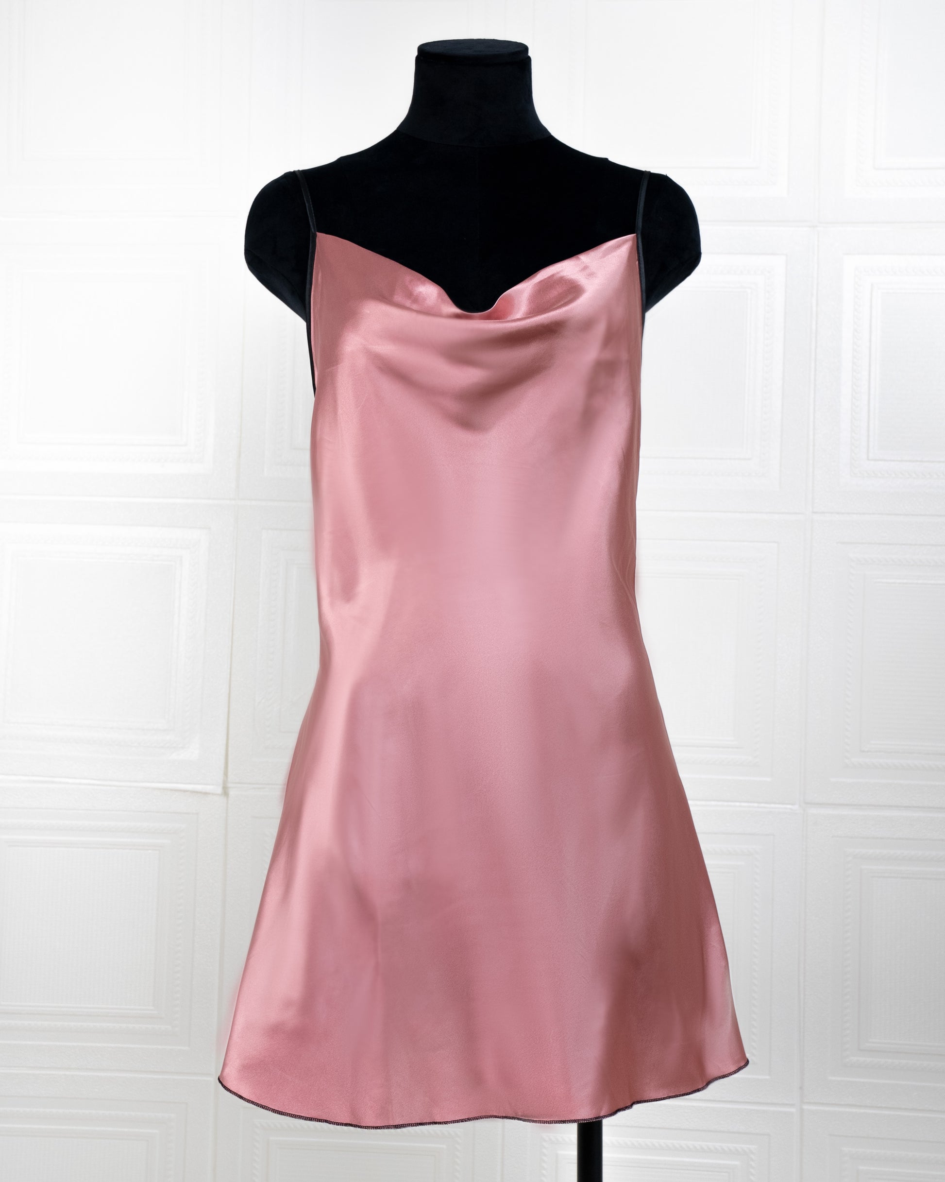 Elegant Silk Butterfly Strap Cami Nightgown Pink - Fever Lingeries