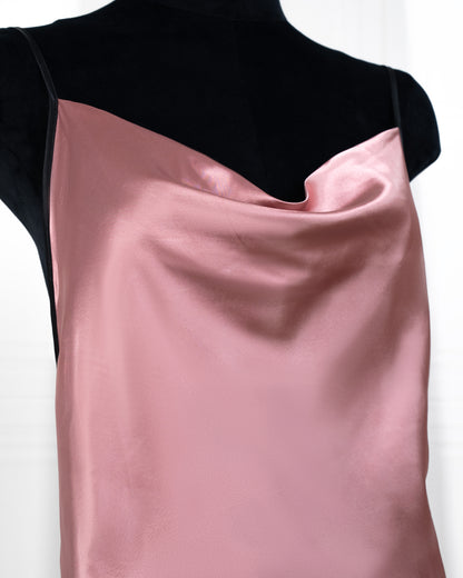 Elegant Silk Butterfly Strap Cami Nightgown Pink - Fever Lingeries