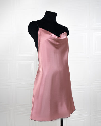 Elegant Silk Butterfly Strap Cami Nightgown Pink - Fever Lingeries