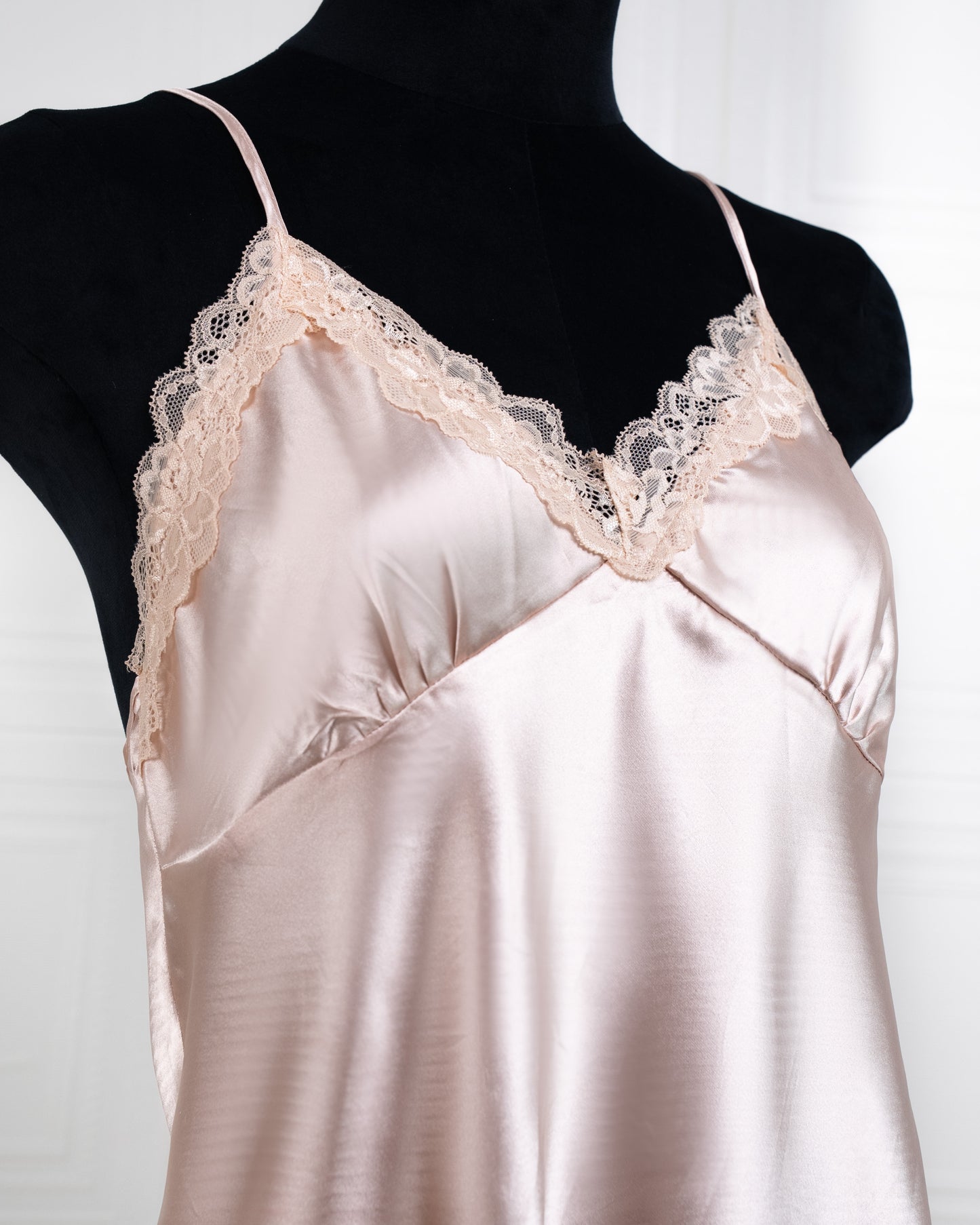 Cool Silk Slit Backless Dress Champagne - Fever Lingeries