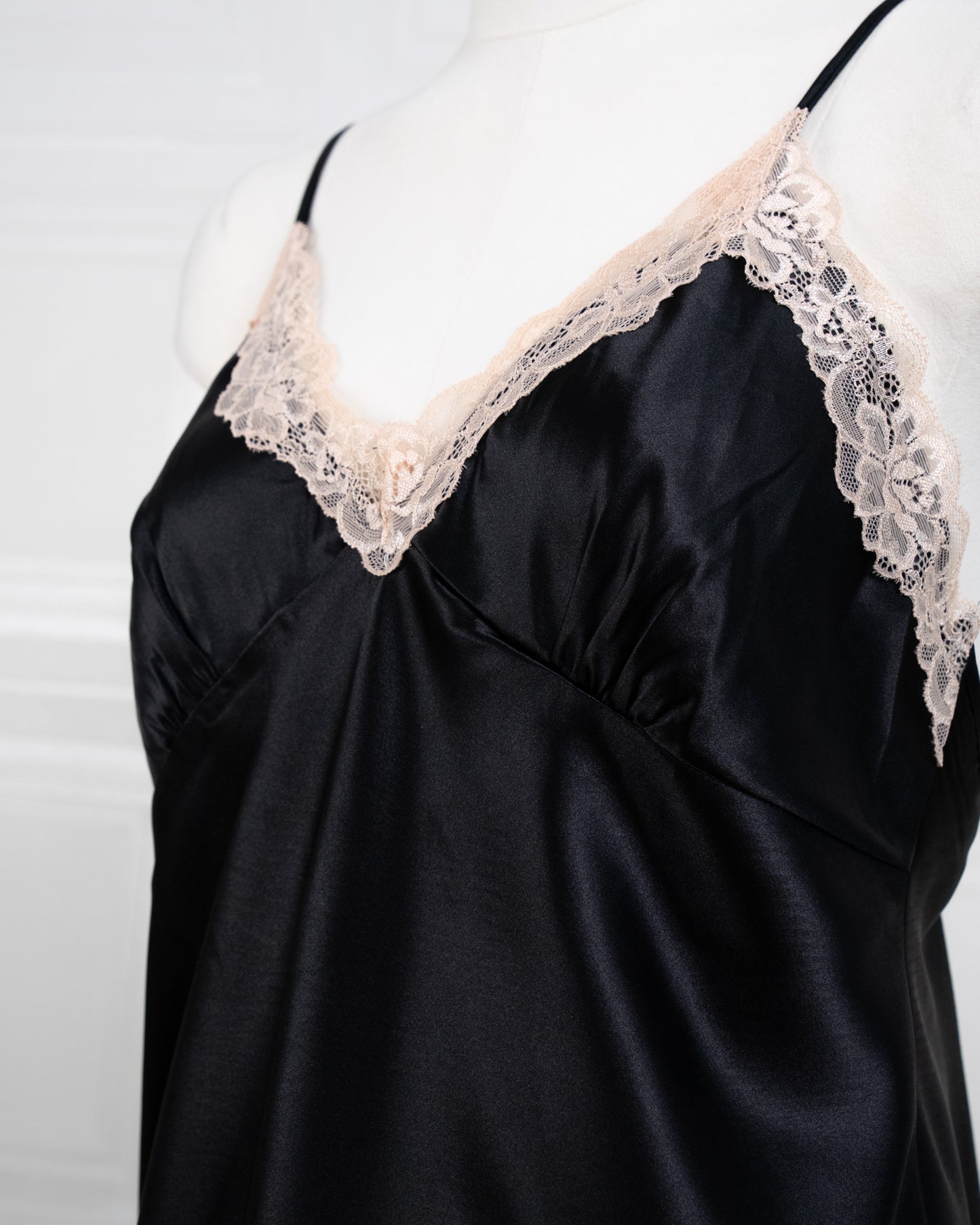 Cool Silk Slit Backless Dress Black - Fever Lingeries