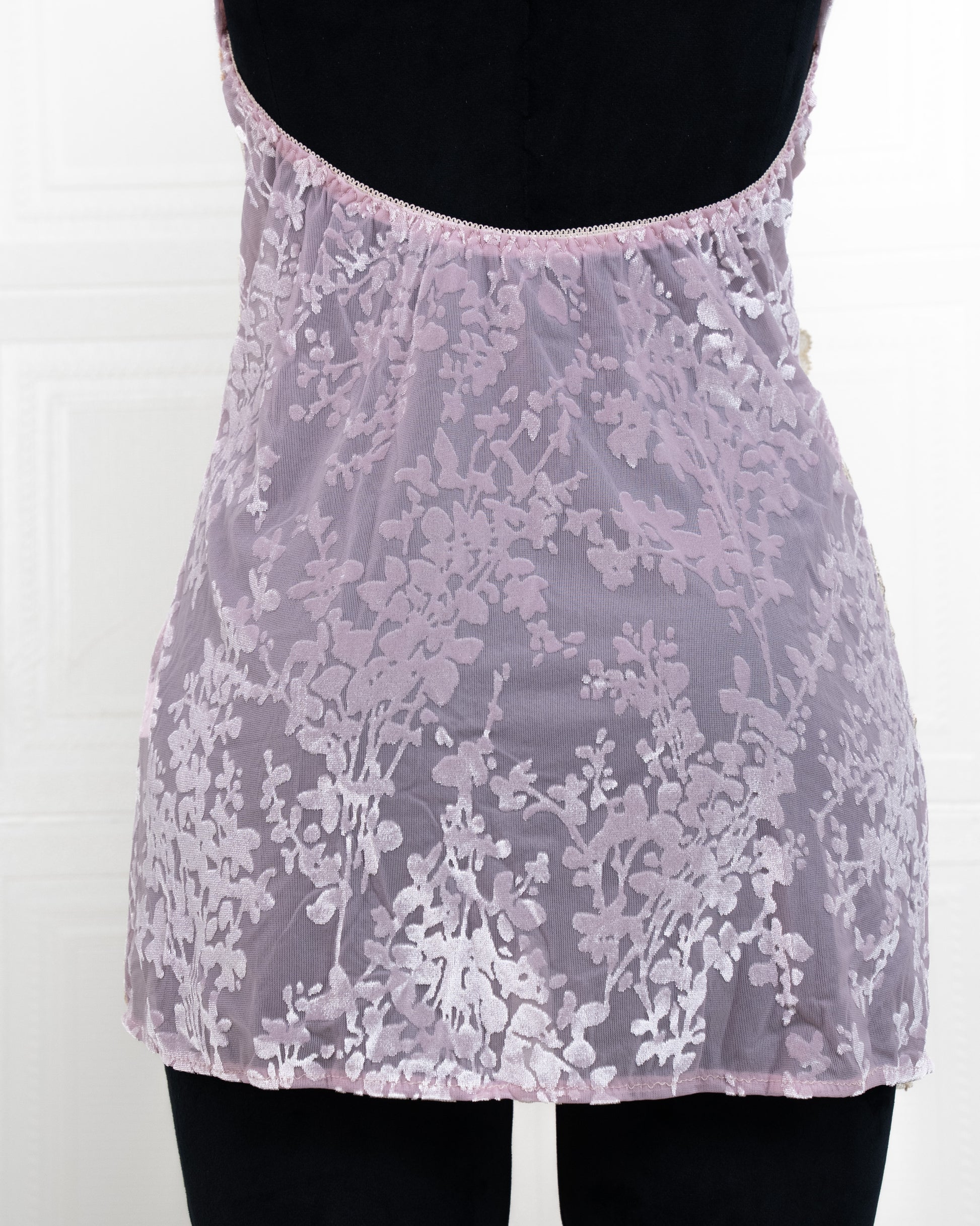 Heavy-Weight Printed Lace Cami Dress Purple - Fever Lingeries