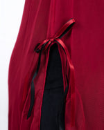 Sheer Slit Pearl-embellished Lace Slip Dress Red - Fever Lingeries