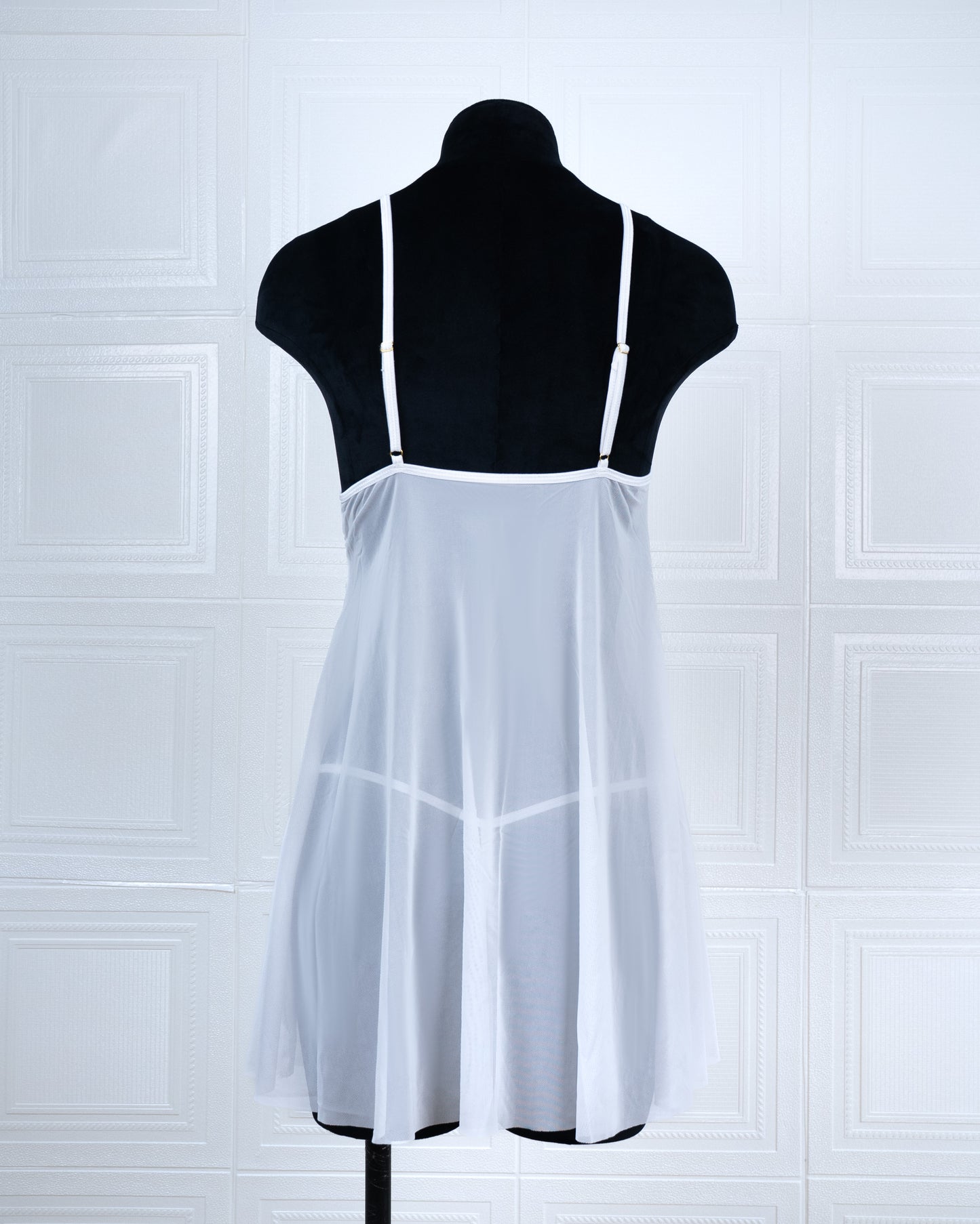 Designer-inspired Tulle Nightdress White - Fever Lingeries