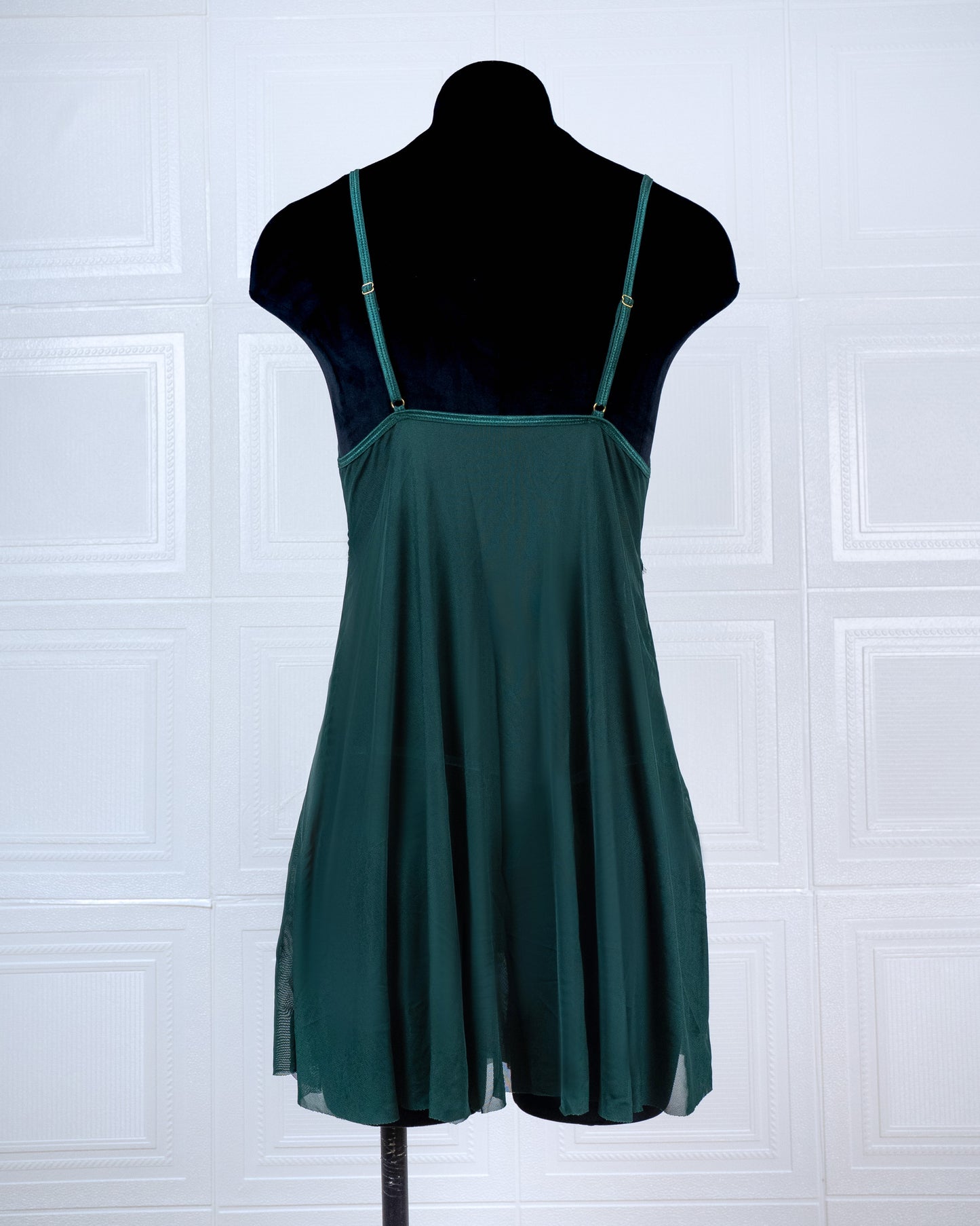 Designer-inspired Tulle Nightdress Green - Fever Lingeries