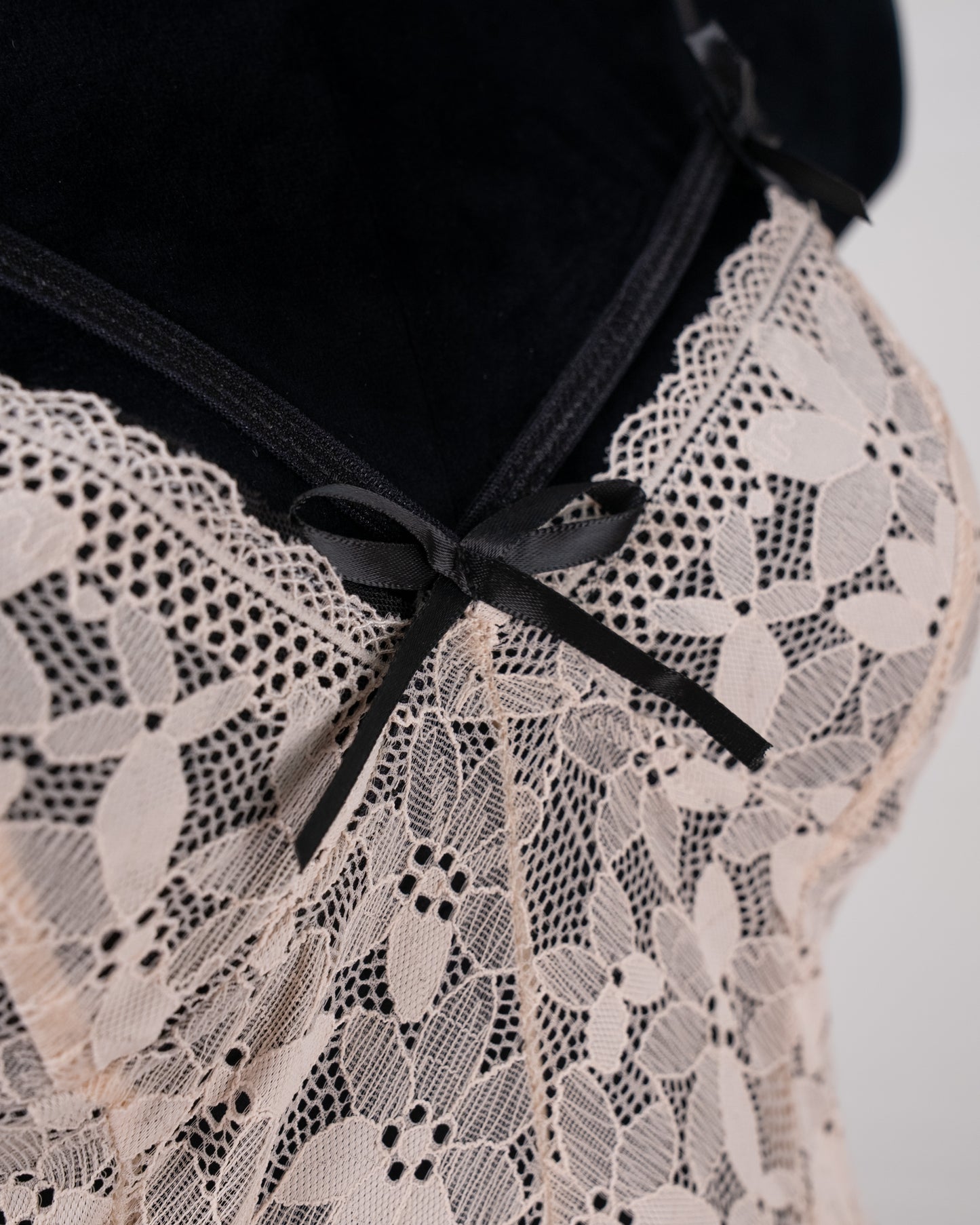 Lace-panelled Silk Camisole Nightdress Black - Fever Lingeries