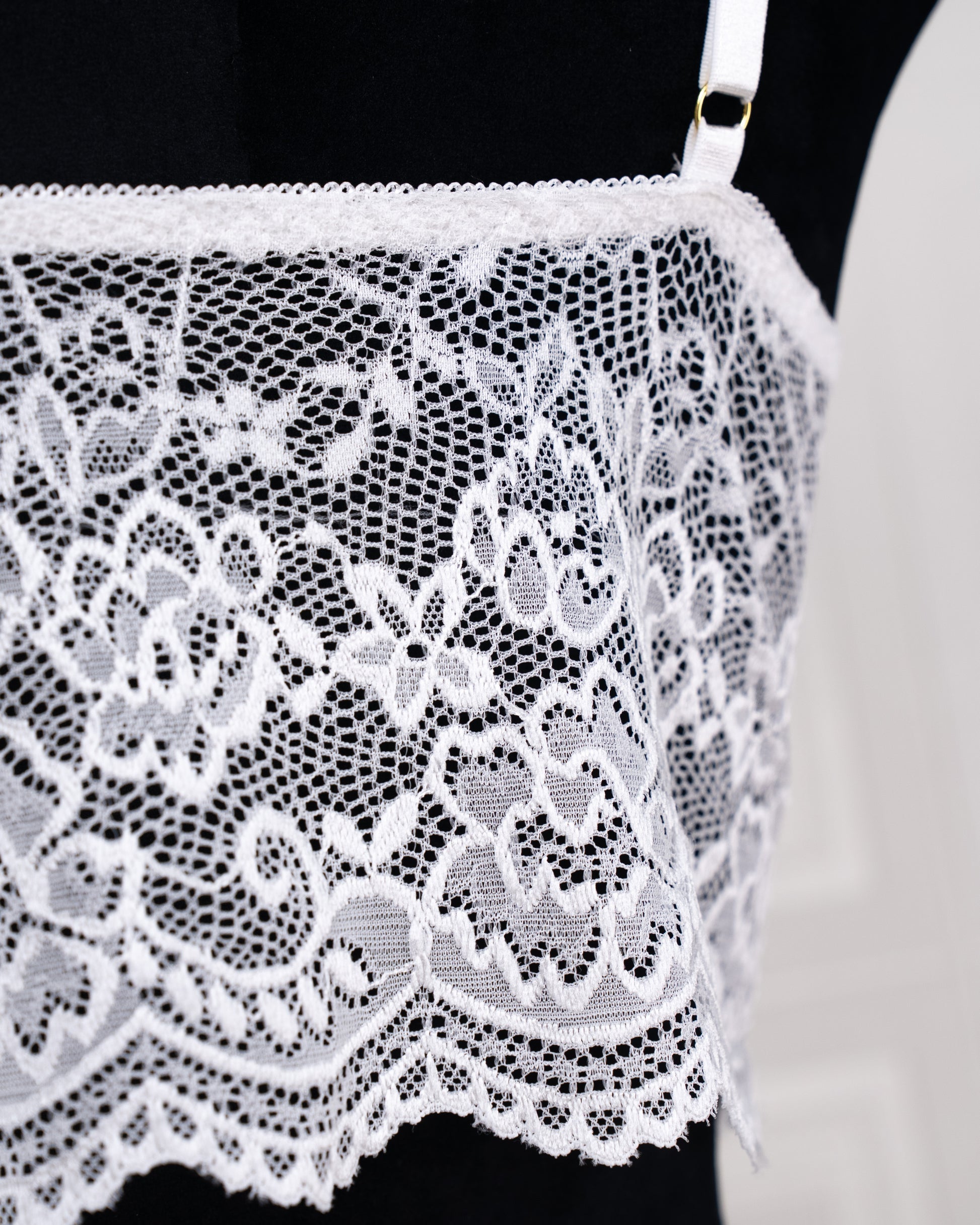 Lace Camisole and Ruffled Shorts Loungewear Set - Fever Lingeries