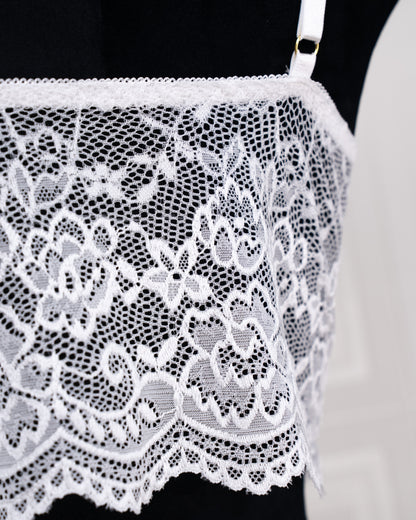 Lace Camisole and Ruffled Shorts Loungewear Set - Fever Lingeries