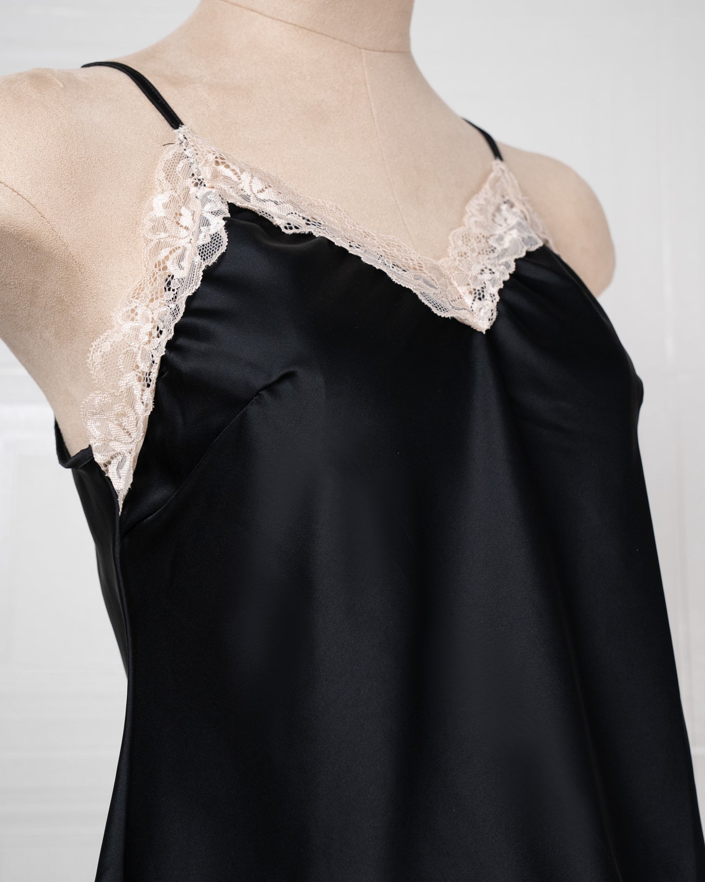 Lace-paneled Ice Silk Camisole and Shorts Two-piece Set - Fever Lingeries