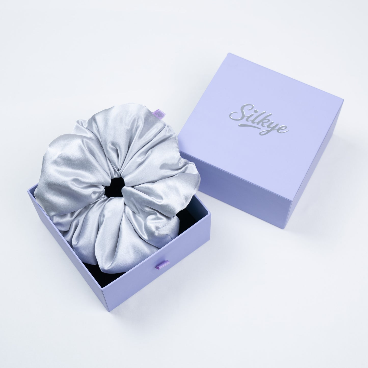 Silk Scrunchie Silver Mist