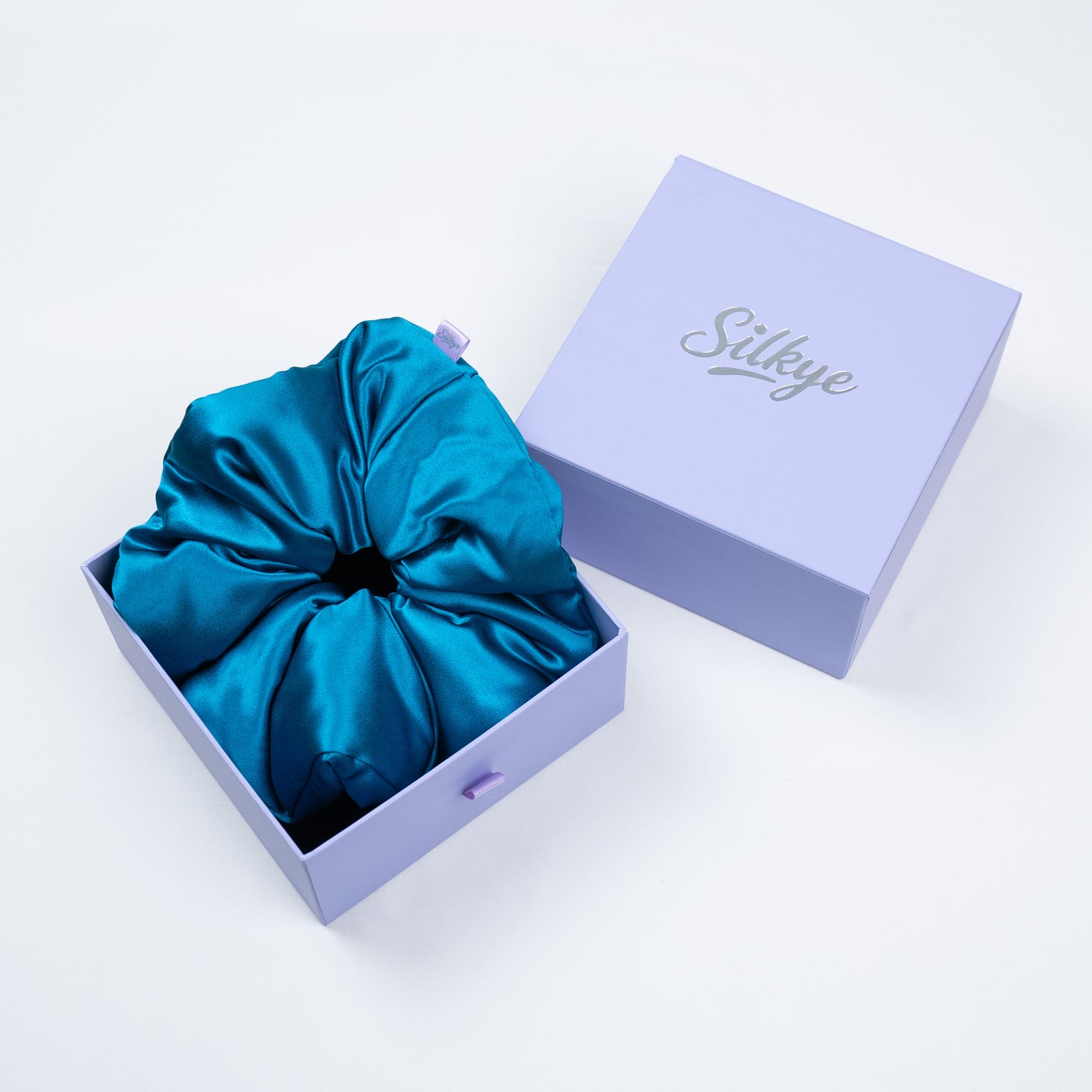 Silk Scrunchie Peacock’s Plume