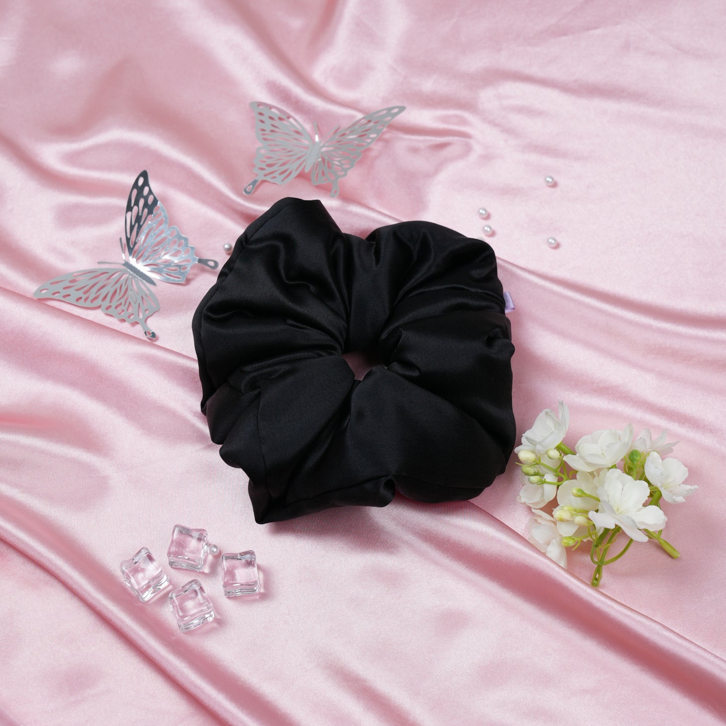 Silk Scrunchie Midnight Onyx