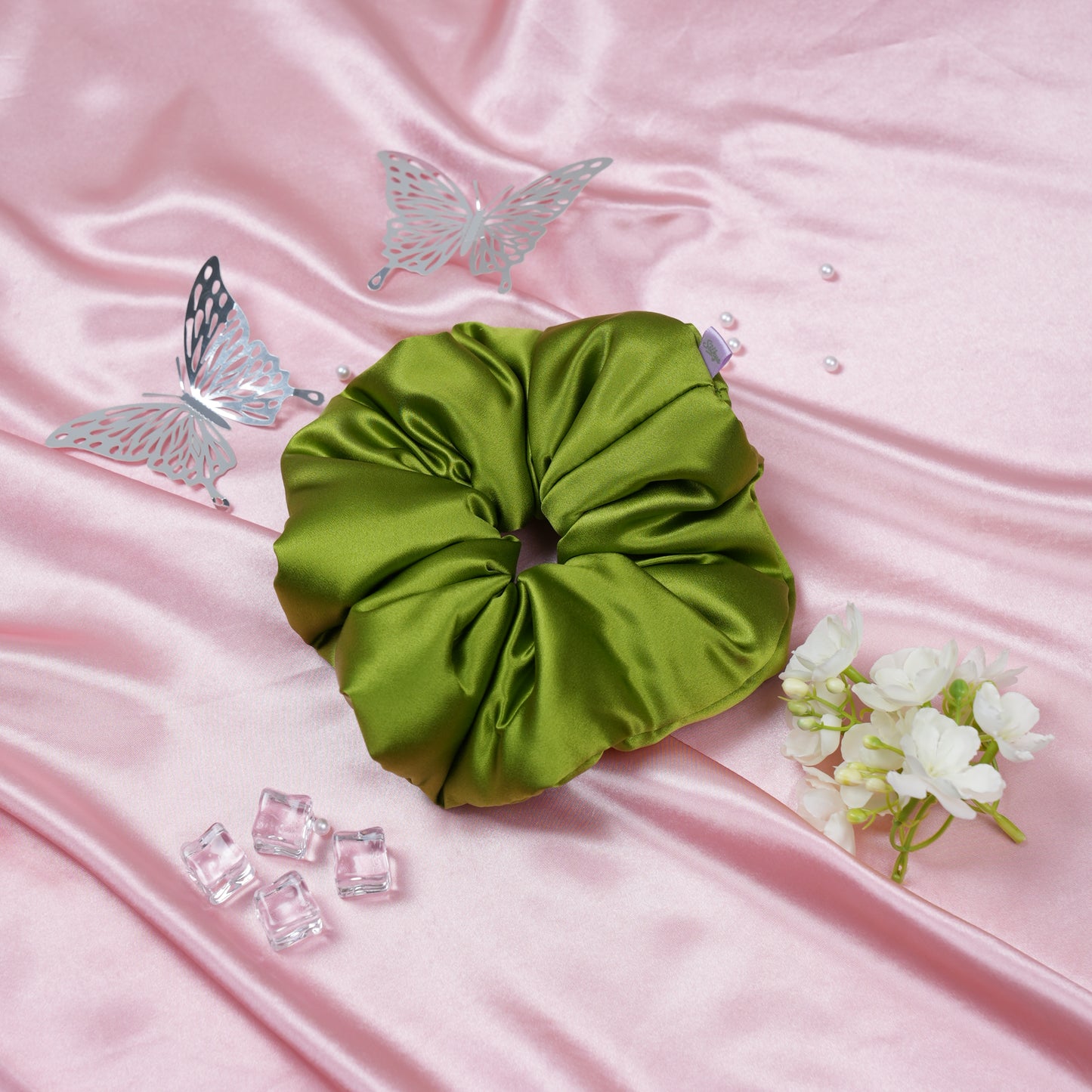 Silk Scrunchie Lush Verdant