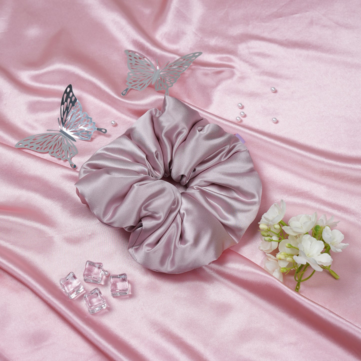 Silk Scrunchie Blossom Blush