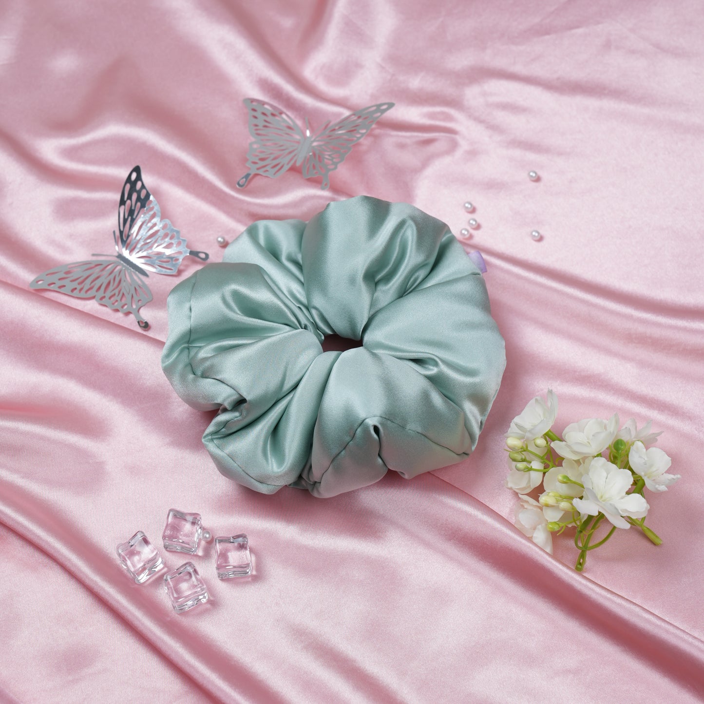 Silk Scrunchie Mint Whisper