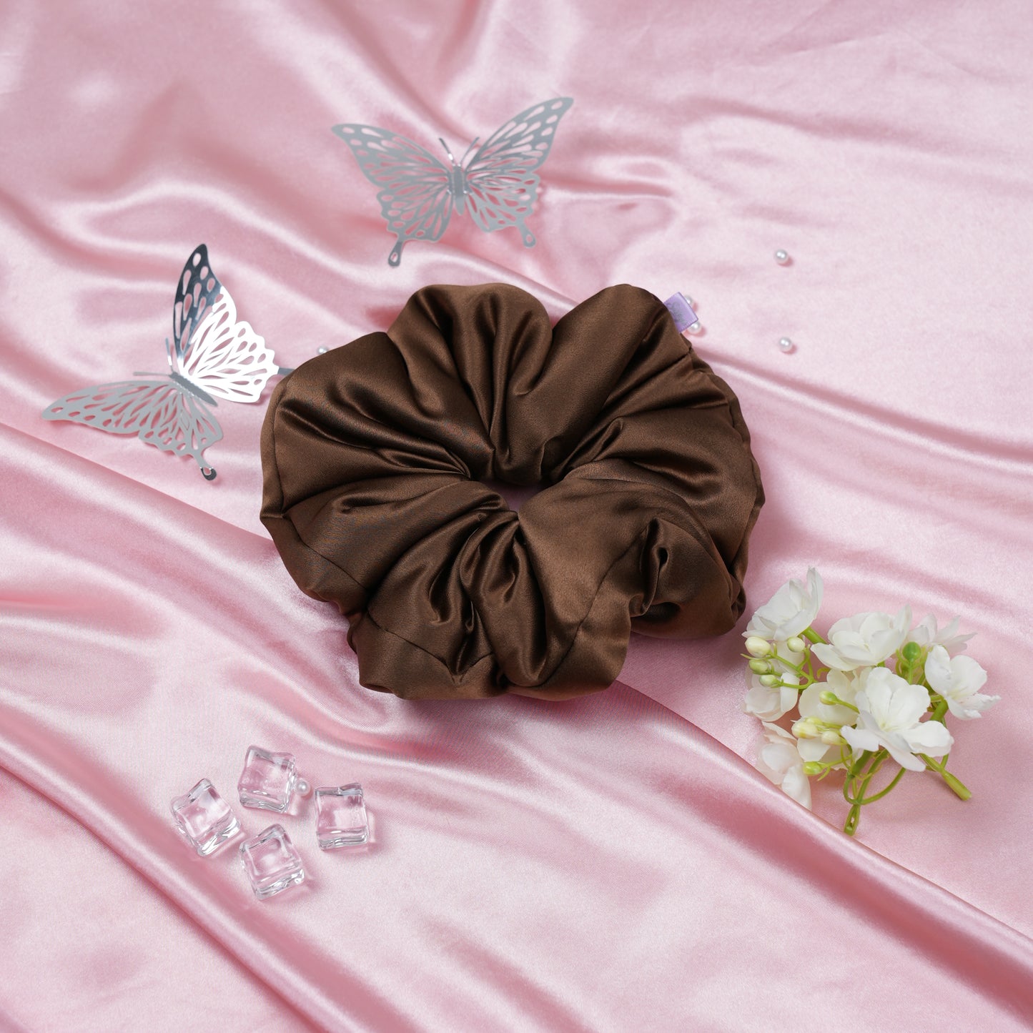 Silk Scrunchie Cocoa Nib