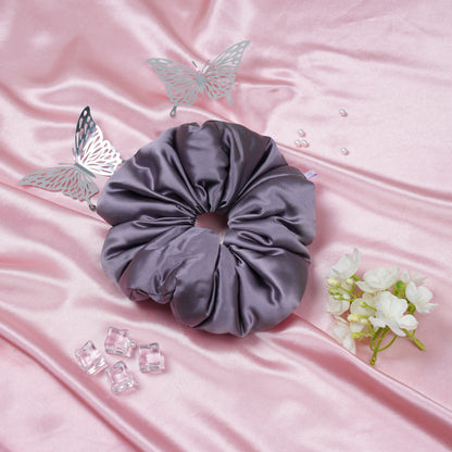 Silk Scrunchie Taro Bloom