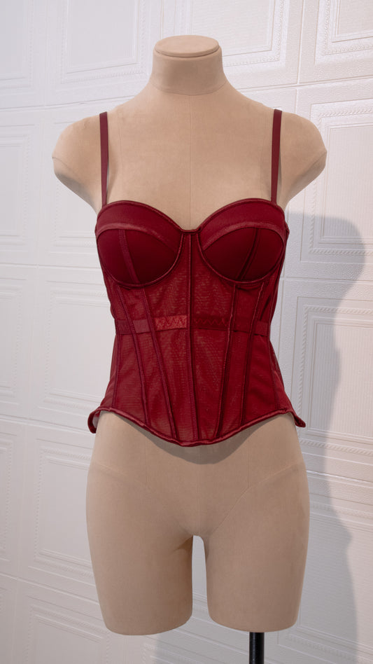 Sculpted Whisper Corset Red