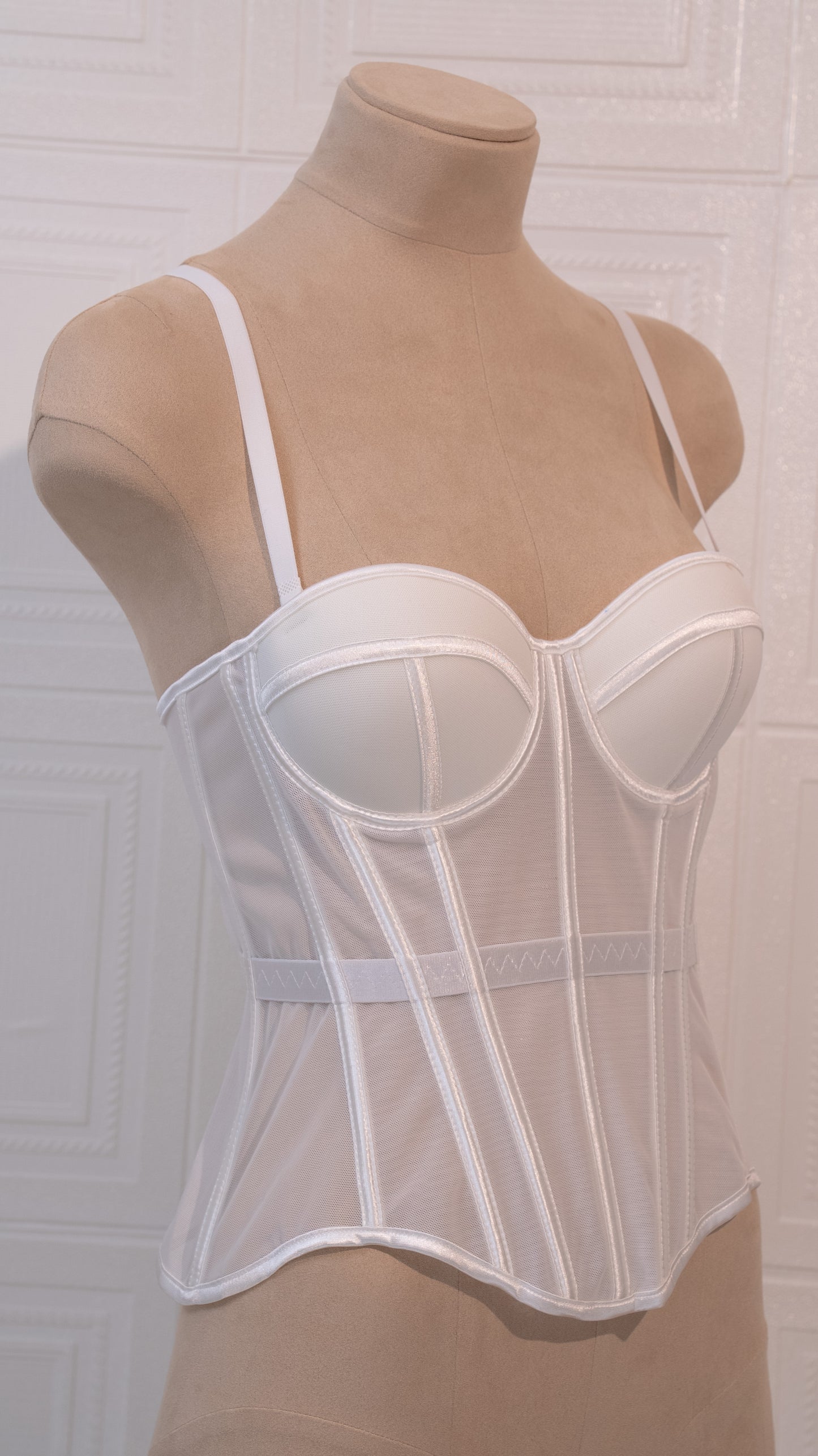 Sculpted Whisper Corset White