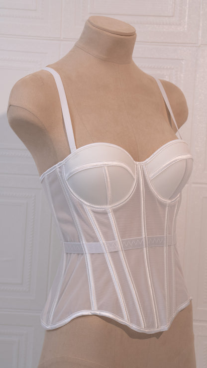 Sculpted Whisper Corset White