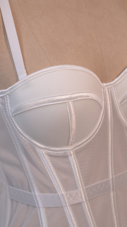 Sculpted Whisper Corset White