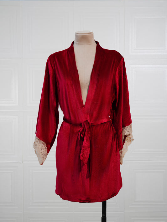 Velvet Ember Lace Robe